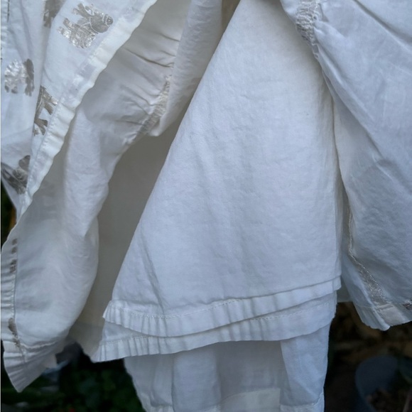 Crazy 8 Cream with Metallic Gold Elephants Spaghetti Strap Sundress Size 12 - Picture 6 of 9